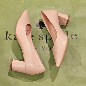 Kate Spade Women's Warm Beige Block Heel Pumps